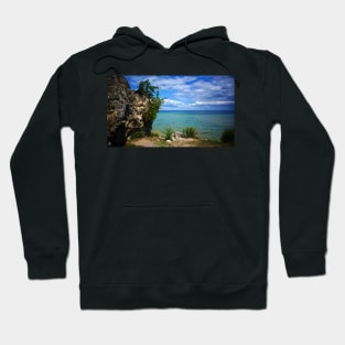 Rock Formation at Lake Michigan Hoodie